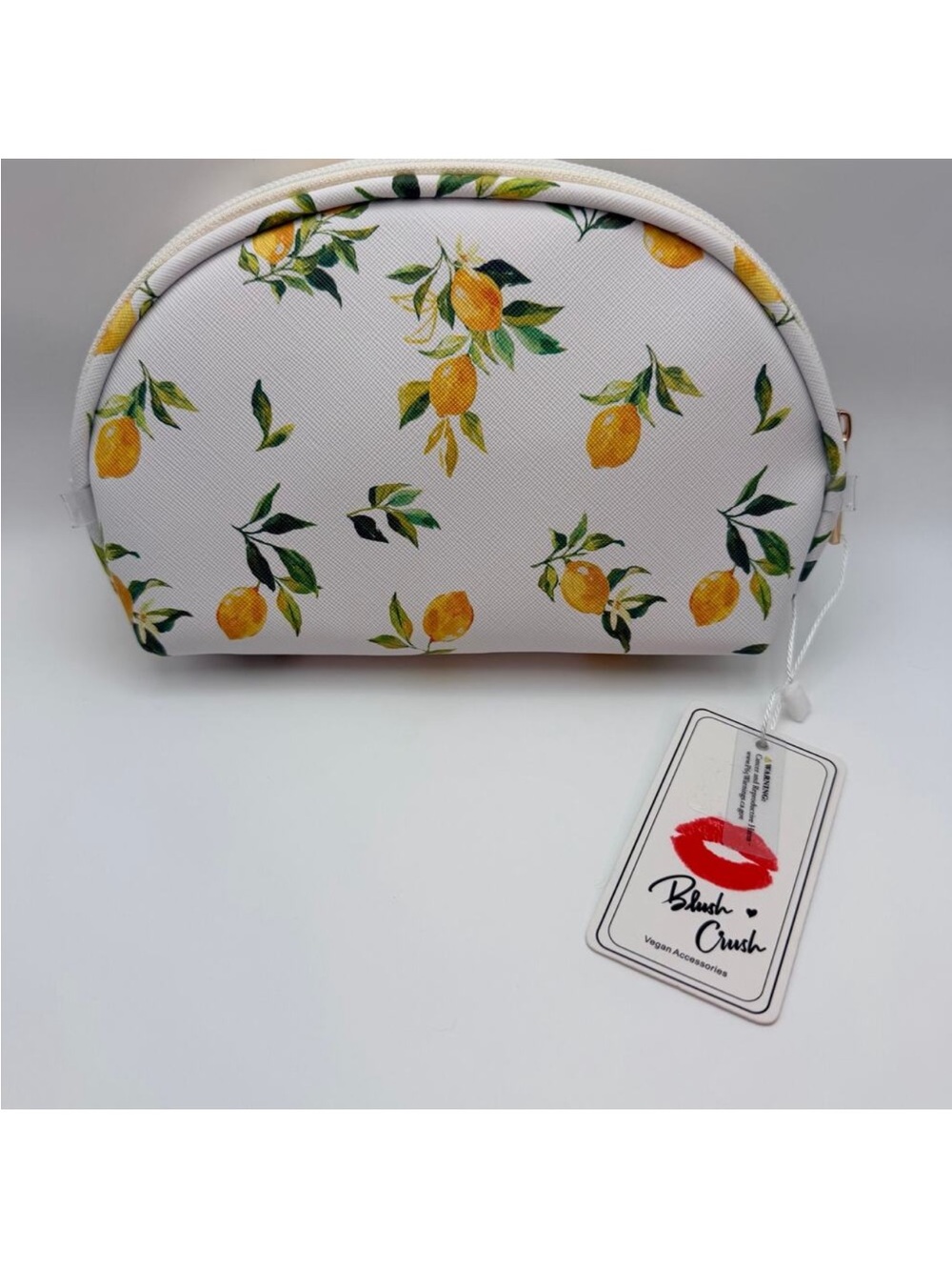 Blush Crush Lemon Print
Cosmetic Makeup Bag Vegan
Accessories NWT